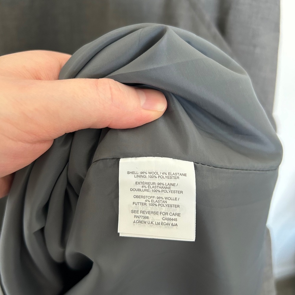 NWT J.Crew 365 Sheath Dress Gray 24 Wool Blend Cap Sleeve Pockets - Picture 5 of 12